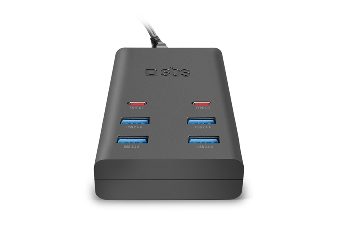 SBS Ladestation mit 4 USB-A- und 2 USB-C-Ports