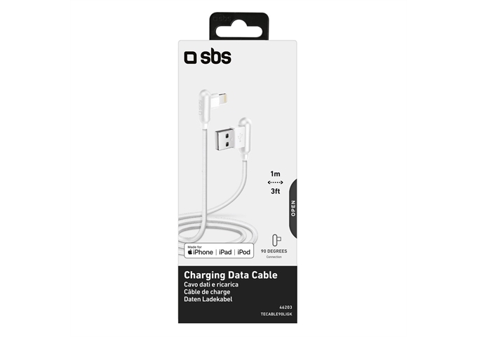 SBS Lightning-Kabel mit 90°-Anschlüssen