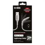 SBS Metall USB Kabel 2.0 Lightning - Unbreakable Colle