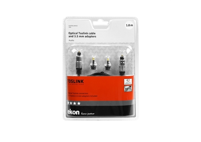 Ekon Optical cable with two Toslink and two jack 3.5 mm