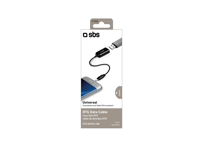 SBS OTG-Kabel mit USB-Adapter für Smartphone und Table