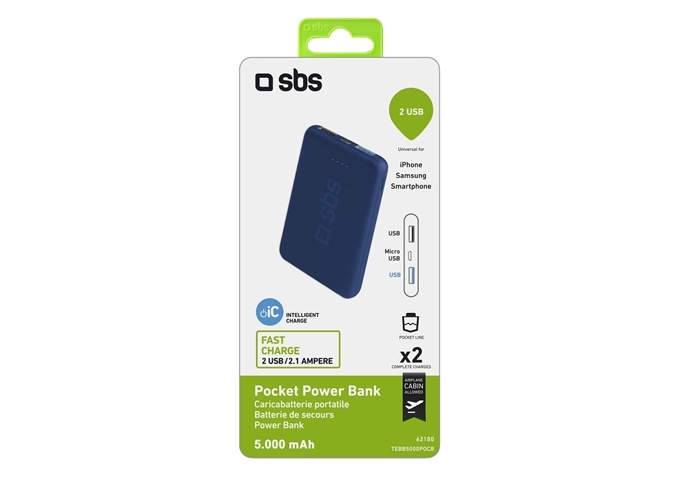 SBS Pocket Power Bank 5000 mAh