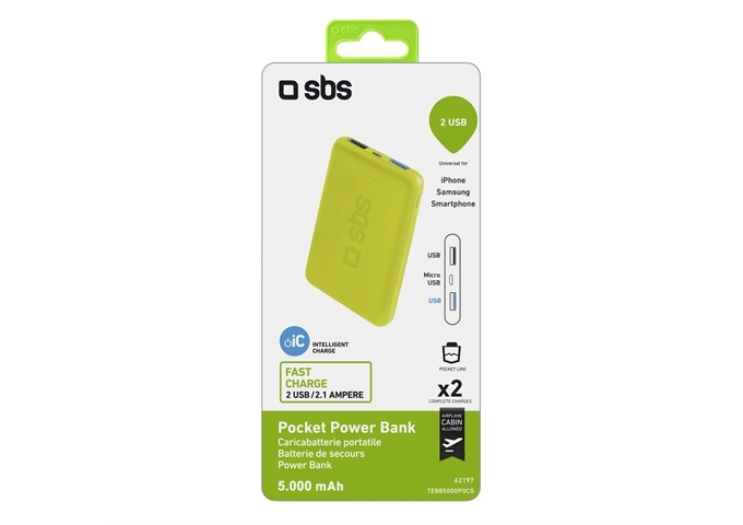 SBS Pocket Power Bank 5000 mAh