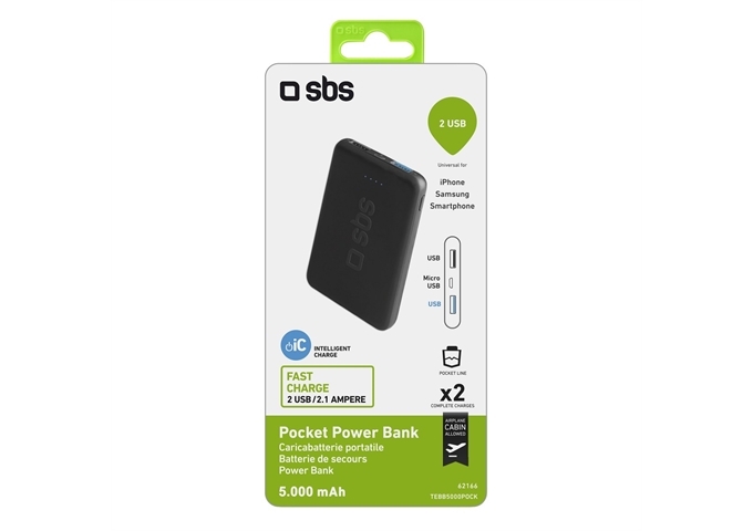 SBS Pocket Power Bank 5000 mAh