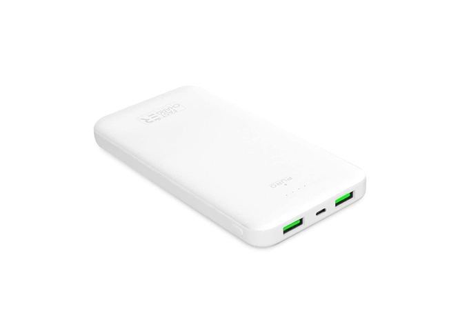 Puro Power Bank 10000mAh with two USB-A ports and one U