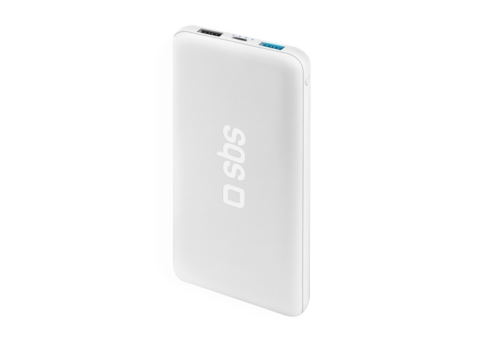 SBS Power Bank Extra Slim mit 10000 mAh mit Schnelllad