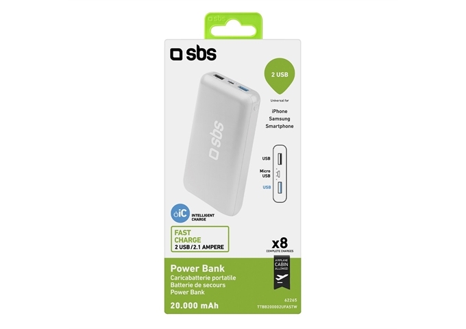 SBS Power Bank: 20000 mAh Schnellladebank