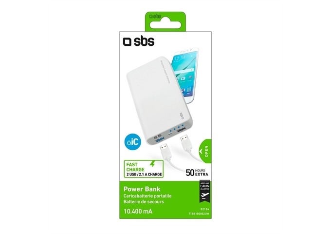 SBS Powerbank 10.400 mAh für Tablets und Smartphones