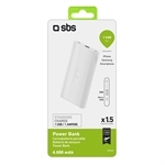 SBS Powerbank Extra Slim Dual Charge mit 4000 mAh