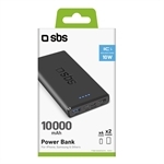 SBS Powerbank fast charge mit 10.000 mAh und 2 USB