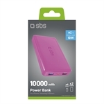 SBS Powerbank fast charge mit 10.000 mAh und 2 USB