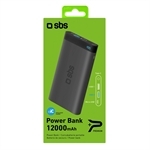 SBS Powerbank mit 12000 mAh USB, Typ C