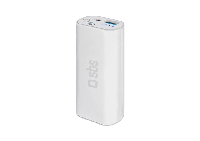 SBS Powerbank mit 5000 mAh mit Taschenlampe