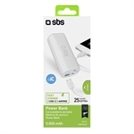 SBS Powerbank mit 5000 mAh mit Taschenlampe