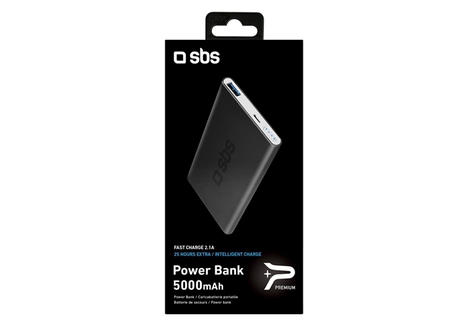 SBS Powerbank mit Schnellladung und 5000 mAh - Gold Co