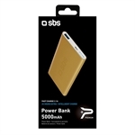 SBS Powerbank mit Schnellladung und 5000 mAh - Gold Co