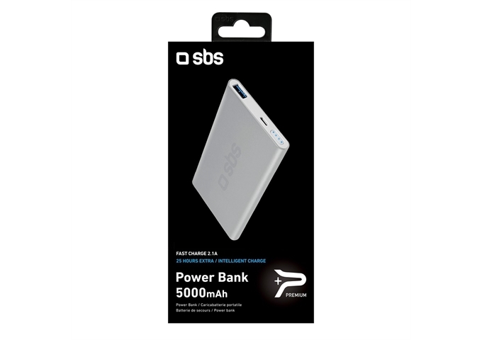 SBS Powerbank mit Schnellladung und 5000 mAh - Gold Co