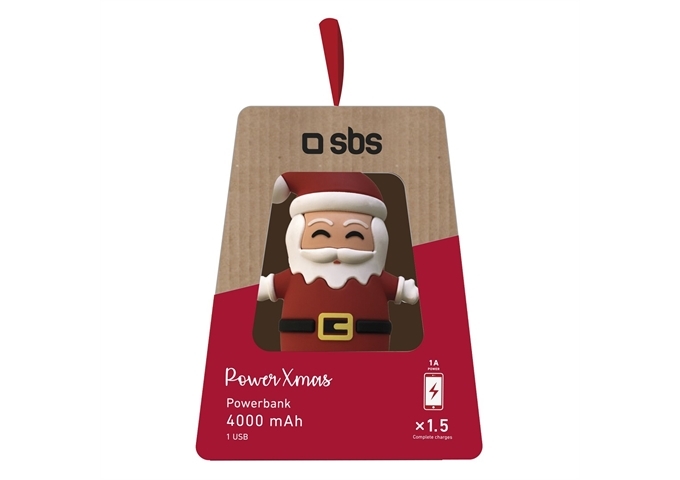 SBS Powerbank mit weihnachtlichen Motiven wie Santa Cl