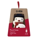 SBS Powerbank mit weihnachtlichen Motiven wie Schneema