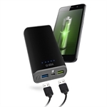 SBS Quick charge Powerbank, Taschenlampe, 7800 mAh