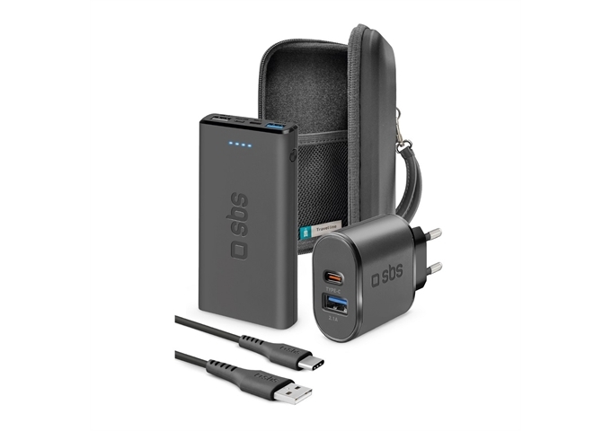 SBS Reise-Kit mit Organizer, Powerbank, Wandladegerät