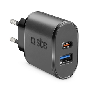 SBS Reiseladegerät mit USB- und Typ C-Anschluss