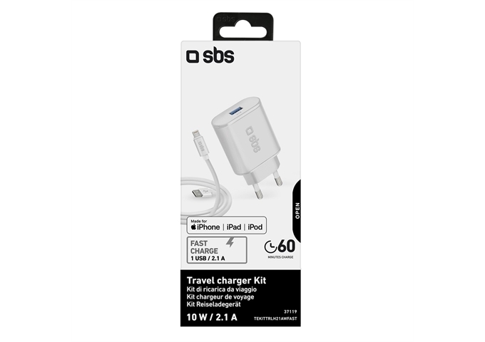 SBS Reiseladegerätset USB – Lightning