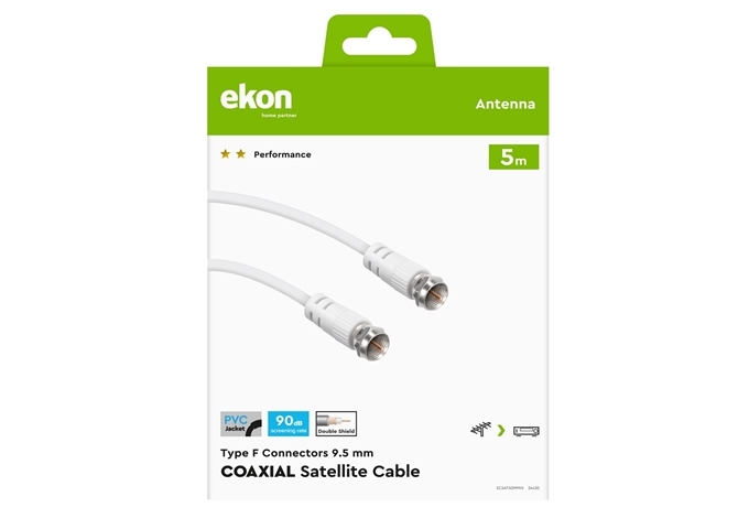 Ekon Satellitenkabel, F-Typ-Stecker auf F-Typ-Stecker