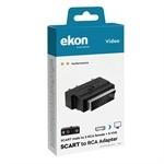 Ekon Scart / 3 RCA + S-VHS-Adapter