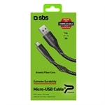 SBS Aramid-Faser-USB-Kabel – Micro USB