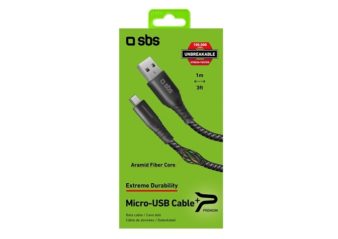 SBS Aramid-Faser-USB-Kabel – Micro USB