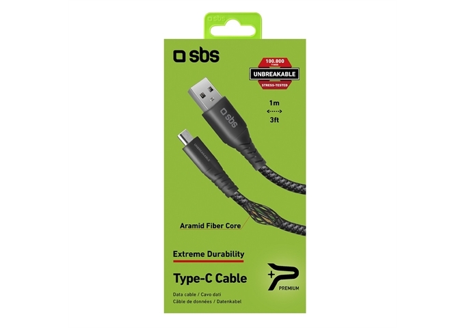 SBS Aramid-Faser-USB-Kabel – Typ C