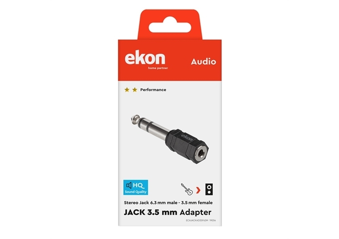 Ekon Audio-Adapter Klinke 3,5 mm weiblich auf Klinke 6,