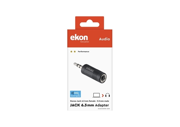 Ekon Audio-Adapter Klinke 6,3 mm weiblich auf Klinke 3,