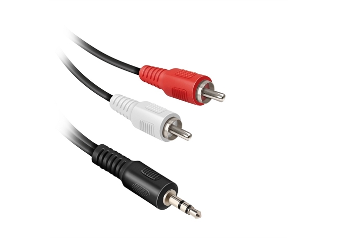 Ekon Audiokabel Klinke 3,5 mm auf 2 RCA-Stecker