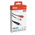 Ekon Audiokabel Klinke 3,5 mm auf 2 RCA-Stecker