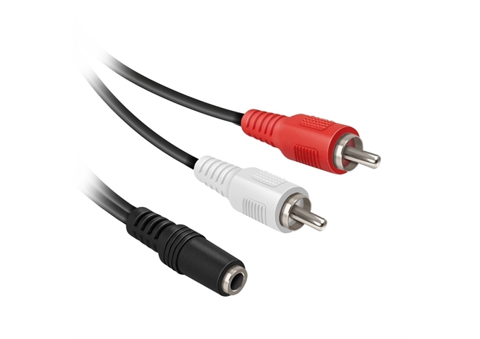 Ekon Audiokabel Klinke 3,5 mm Buchse auf 2 RCA Stecker