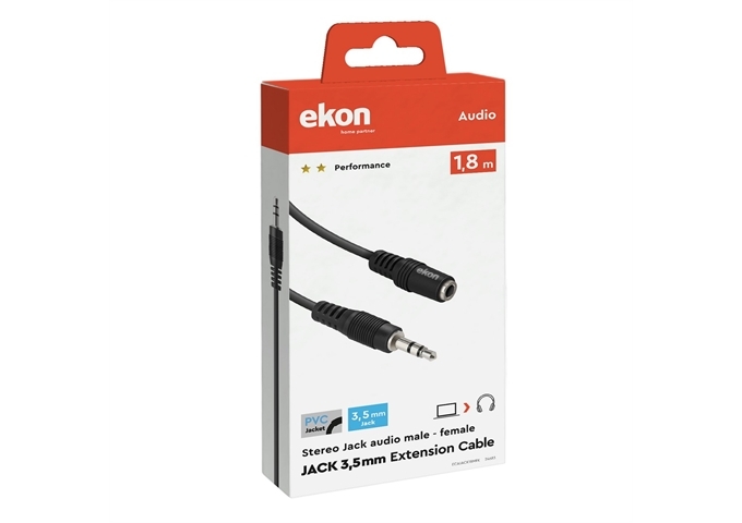 Ekon Audiokabel Klinke 3,5 mm Stecker - Buchse