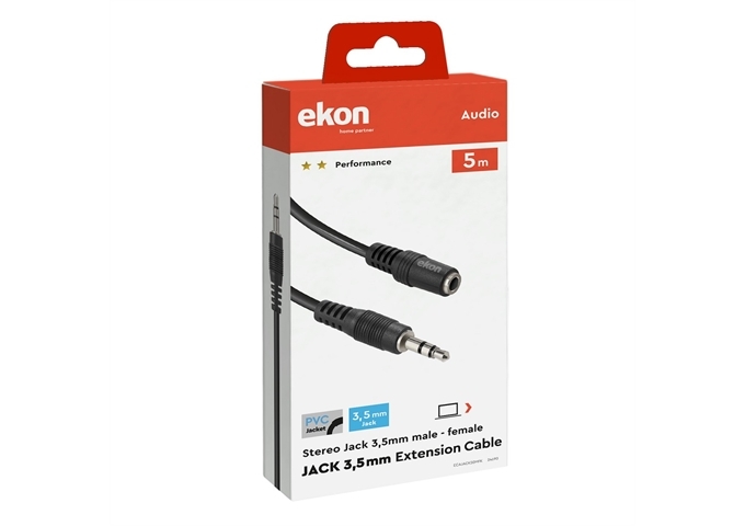 Ekon Audiokabel Klinke 3,5 mm Stecker - Buchse