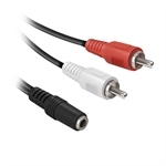 Ekon Audiokabel Klinke 3,5 mm Stecker auf 2 RCA Buchsen