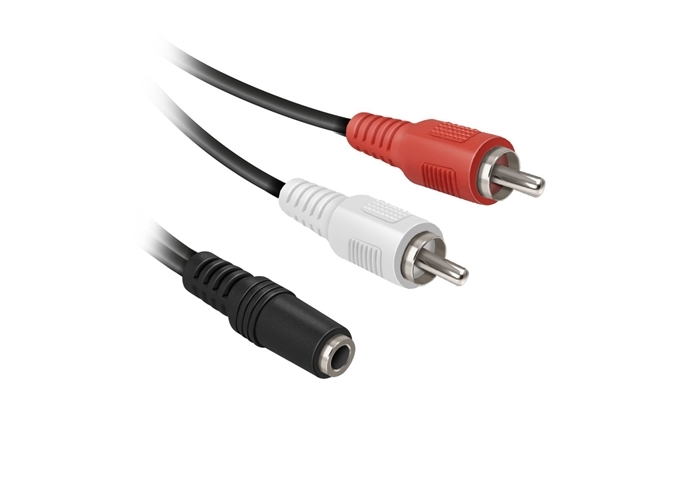 Ekon Audiokabel Klinke 3,5 mm Stecker auf 2 RCA Buchsen