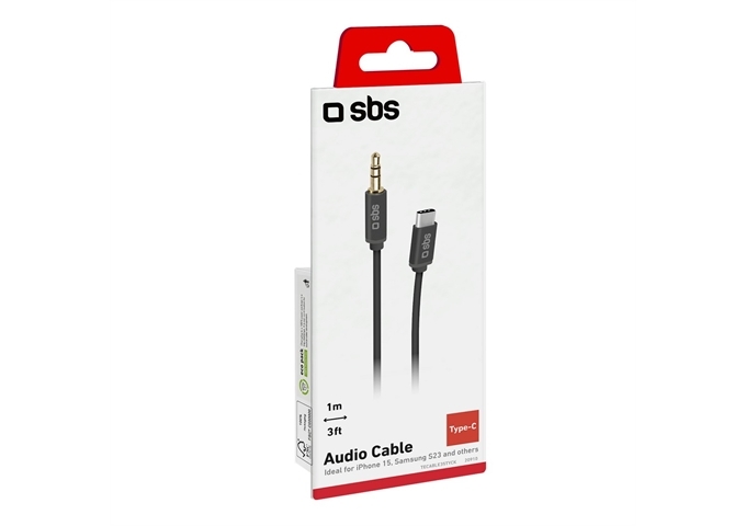 SBS Audiokabel USB-C – Jack 3,5 mm