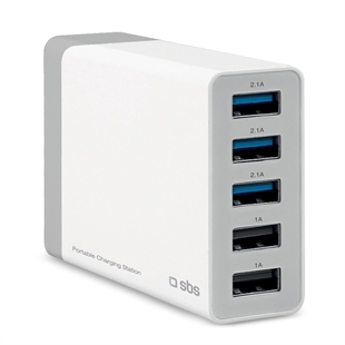 SBS Aufladestation 7000 mA mit 5 USB-Anschlüssen