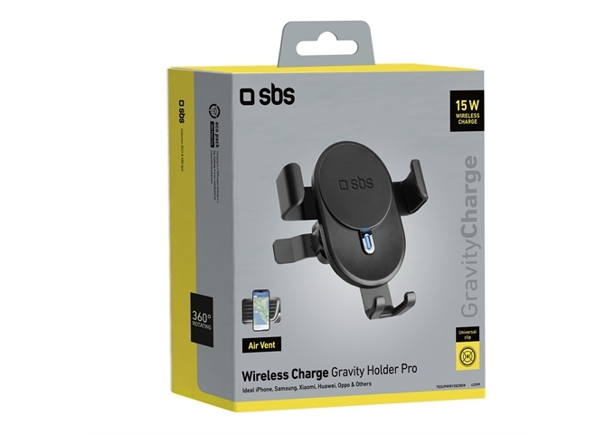 SBS Auto-Halterung 15 W Wireless mit Gravity-Verschlus