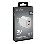 SBS 20 W Power Delivery-Wandladegerät mit zwei USB-C-A