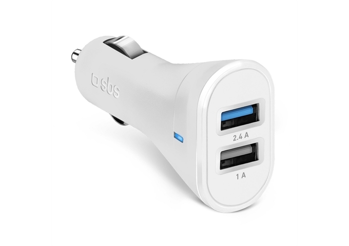 SBS Auto-Ladegerät mit zwei 12 Watt USB-Ports