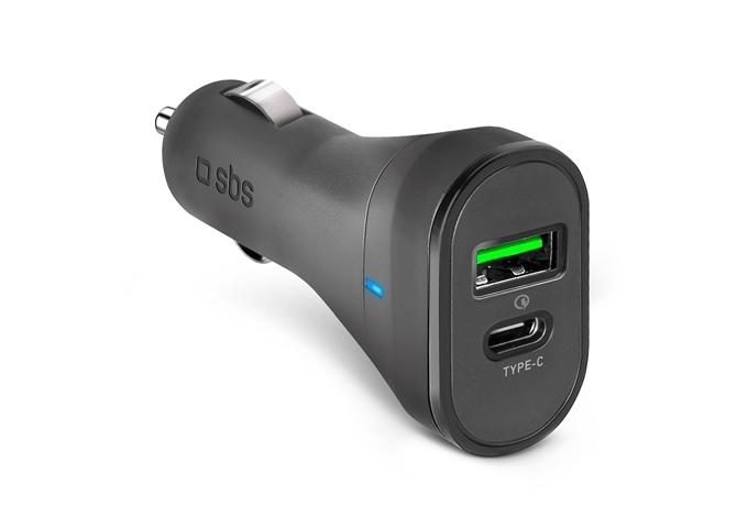 SBS Autoladegerät Typ C- und USB-Quick Charge-Ausgang