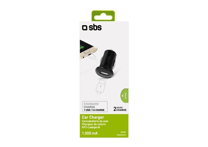 SBS Auto-USB-Ladegerät Kompakt 1.000 mAh für Mobiltele