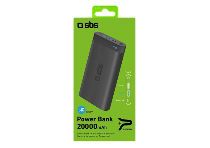 SBS 20.000 mAh Powerbank Typ-C Eingang