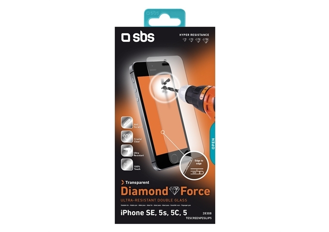 SBS Screen protector Ultra Glass für iPhone SE/5s/5